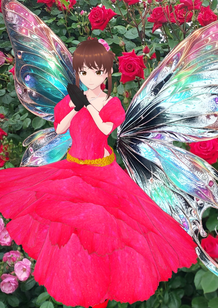 キラキラ光沢の妖精の羽