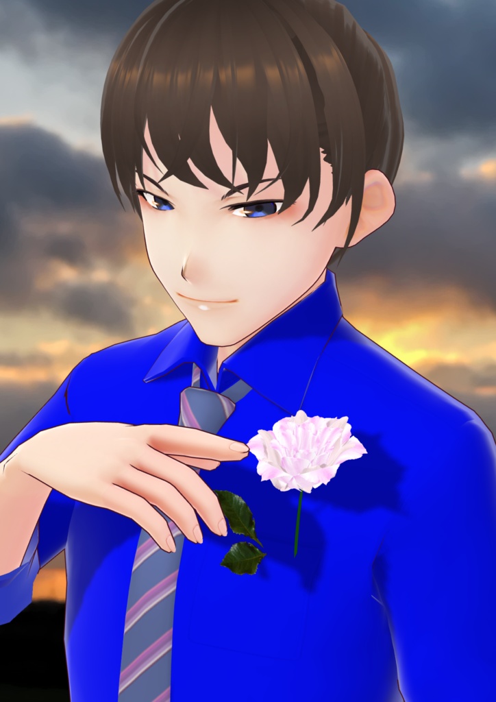 花一輪w(ジニア・バラ・カーネーション)