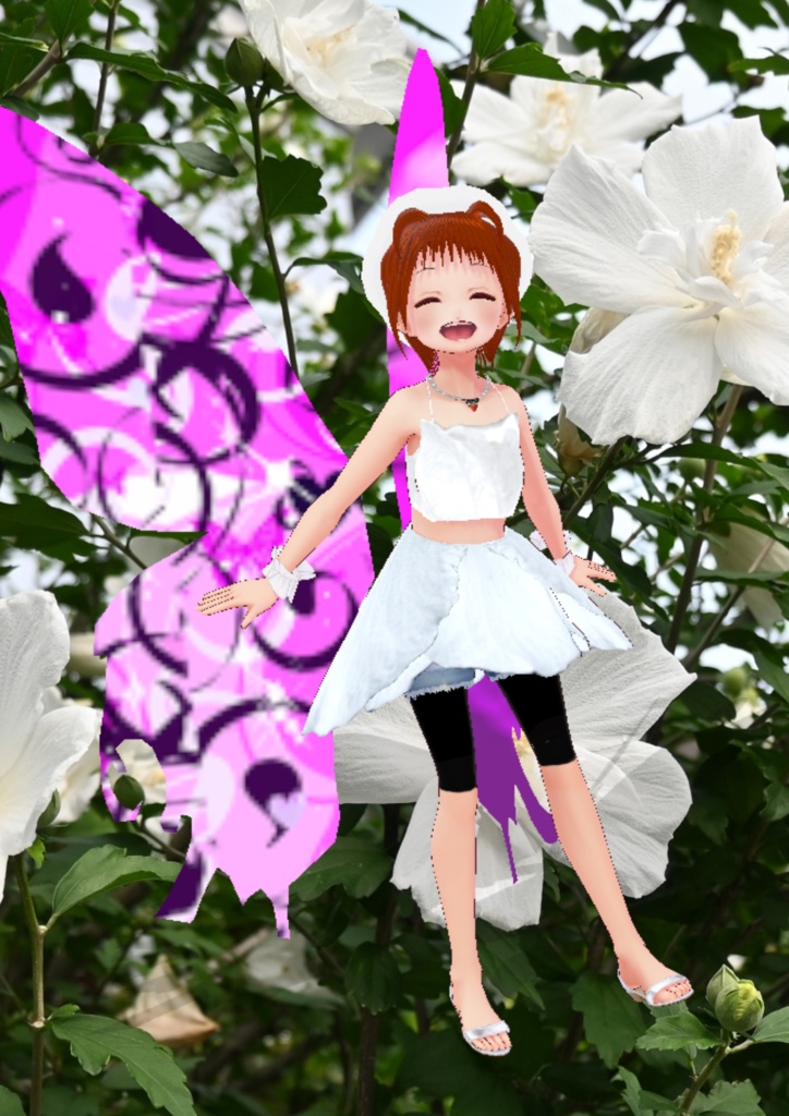 ムクゲの花の妖精ドレス