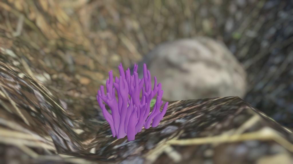 リップシンクでウニョウニョ動くムラサキホウキタケ アバター (PC&Quest両対応)