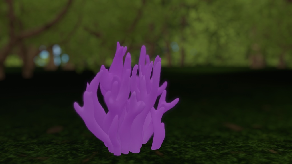 リップシンクでウニョウニョ動くムラサキホウキタケ アバター (PC&Quest両対応)