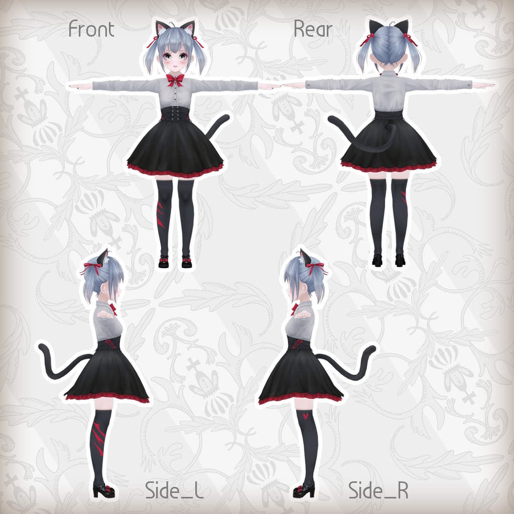 オリジナル3Dモデル【紅灰 (べには-Beniha)】