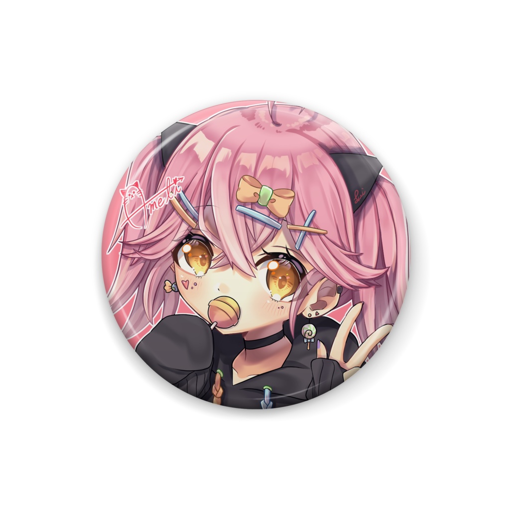 あめりちゃん缶バッチ