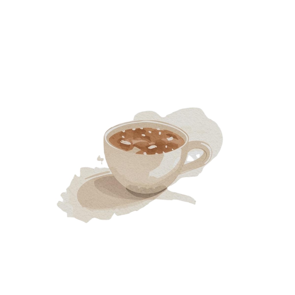 水彩タッチのカフェクリップアート|やさしい雰囲気のコーヒー&スイーツ素材(PNG)