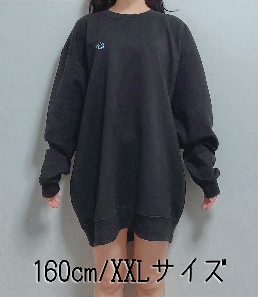 【LIVE.Mieux】刺繍スウェットトップス【BLACK】