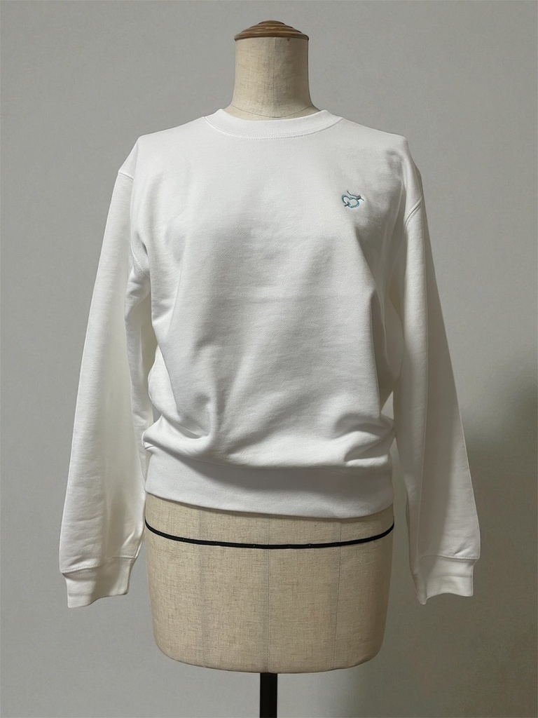 【LIVE.Mieux】刺繍スウェットトップス【WHITE】