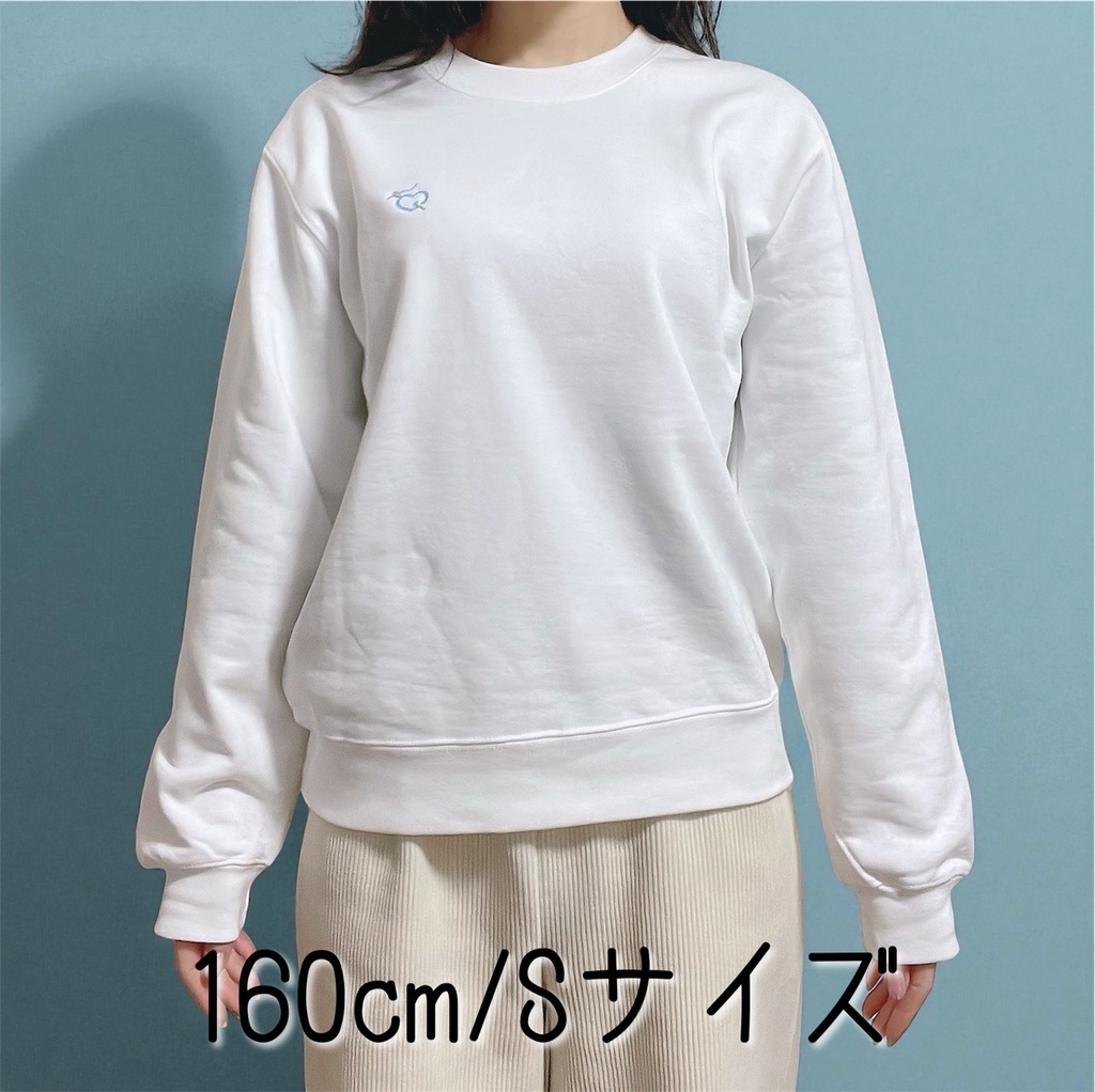 【LIVE.Mieux】刺繍スウェットトップス【WHITE】