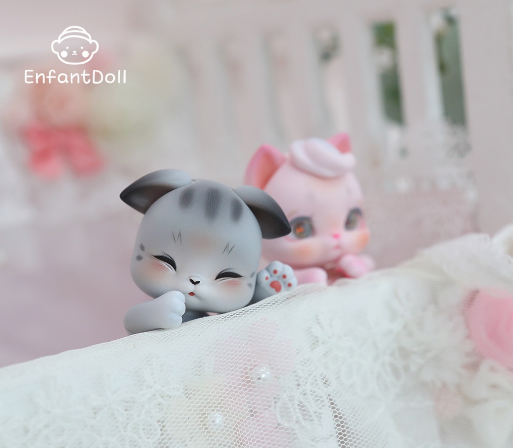 [アンパンドル-アニファンHazel-グレー] 購入即時発送/ココリアン互換 / 猫球体関節人形