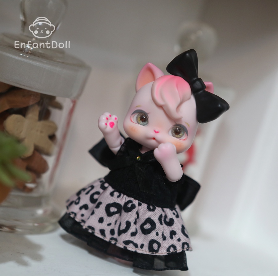 [アンパンドル-アニファンHazel-ピンク色] 購入即時発送/ココリアン互換 / 猫球体関節人形
