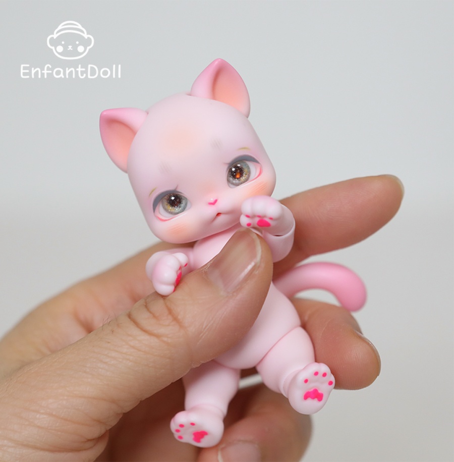 [アンパンドル-アニファンHazel-ピンク色] 購入即時発送/ココリアン互換 / 猫球体関節人形
