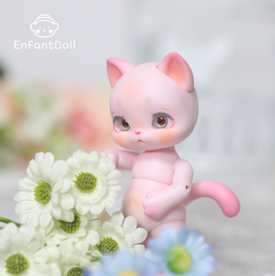 [アンパンドル-アニファンHazel-ピンク色] 購入即時発送/ココリアン互換 / 猫球体関節人形