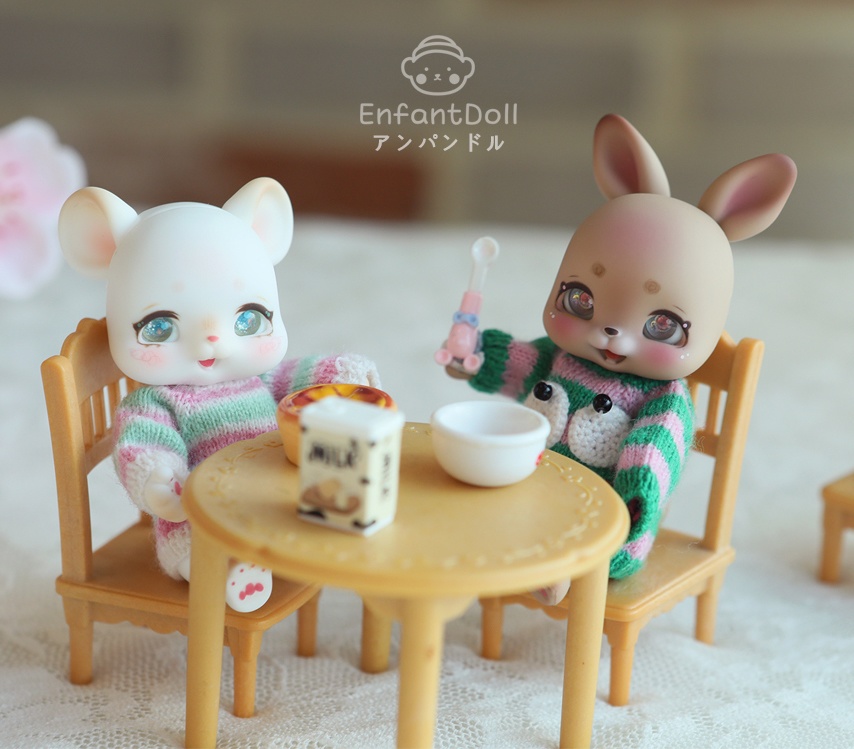 [アンパンドル-アニファン Pocori(ポコリ)-ホワイト] 送料無料 / ココリアン互換 / ネズミ球体関節人形