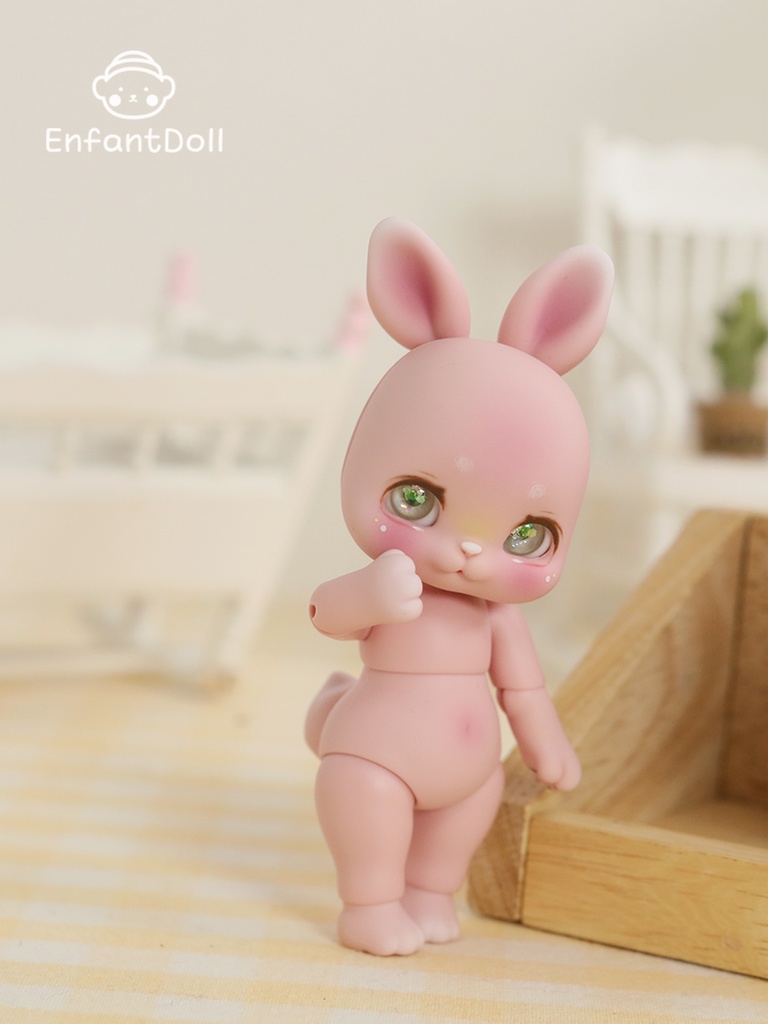 [アンパンドル-アニファン にっこりRuby(ルビー)] 送料無料 / ピンクスキン / うさぎ球体関節人形