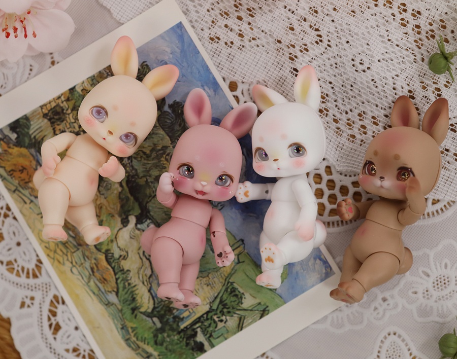 [アンパンドル-アニファン にっこりRuby(ルビー)] 送料無料 / ピンクスキン / うさぎ球体関節人形