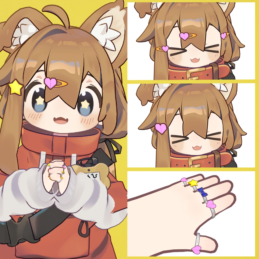 【5アバター対応】OrigamiRing&HairClip【MA想定】