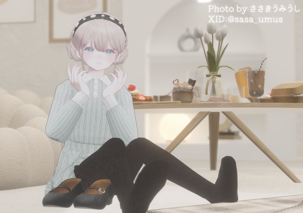 【🔔販売前】【9アバター対応】ColorfulTights&GatheredPumps【ワールド固定ギミック付き】