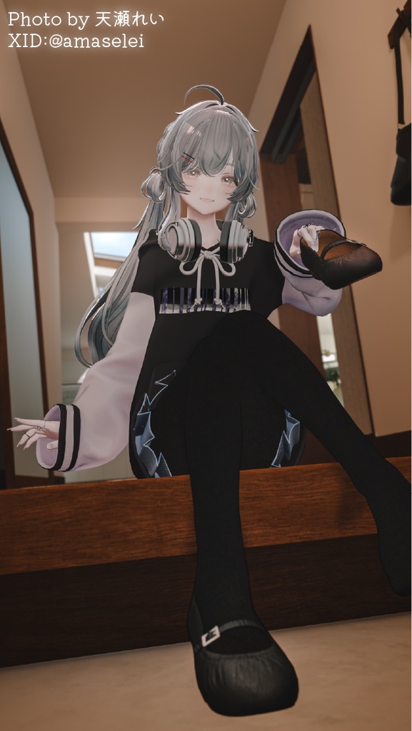 【11アバター対応】ColorfulTights&GatheredPumps【ワールド固定ギミック付き】