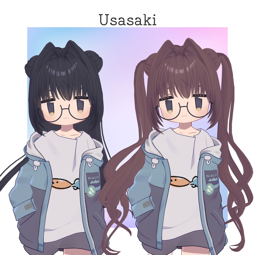 【16アバター対応】AirIntakeHeroine【VRC想定Hair】