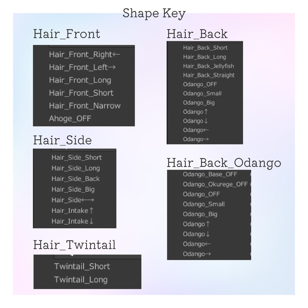 【16アバター対応】AirIntakeHeroine【VRC想定Hair】