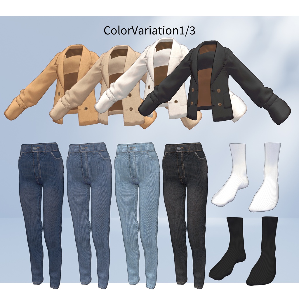 【複数ギミック付き】EarlySummerLook【4アバター対応】