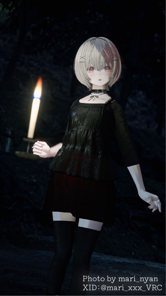 【ろうそくギミック付き/27アバター対応】🕯平成ホラゲ服🕯【センシティブなし】