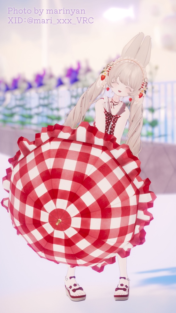 【カスタムシェーダーで雨粒が流れる】☔ Raindrops Umbrella ☔【PCVRアバターギミック】