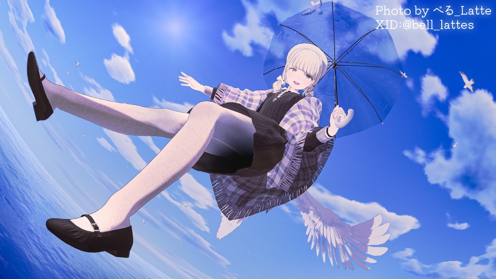 【カスタムシェーダーで雨粒が流れる】☔ Raindrops Umbrella ☔【PCVRアバターギミック】