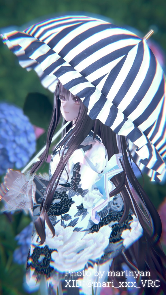 【カスタムシェーダーで雨粒が流れる】☔ Raindrops Umbrella ☔【PCVRアバターギミック】