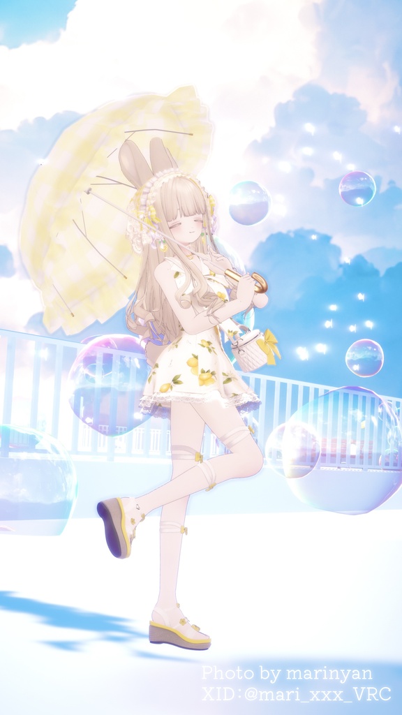 【カスタムシェーダーで雨粒が流れる】☔ Raindrops Umbrella ☔【PCVRアバターギミック】