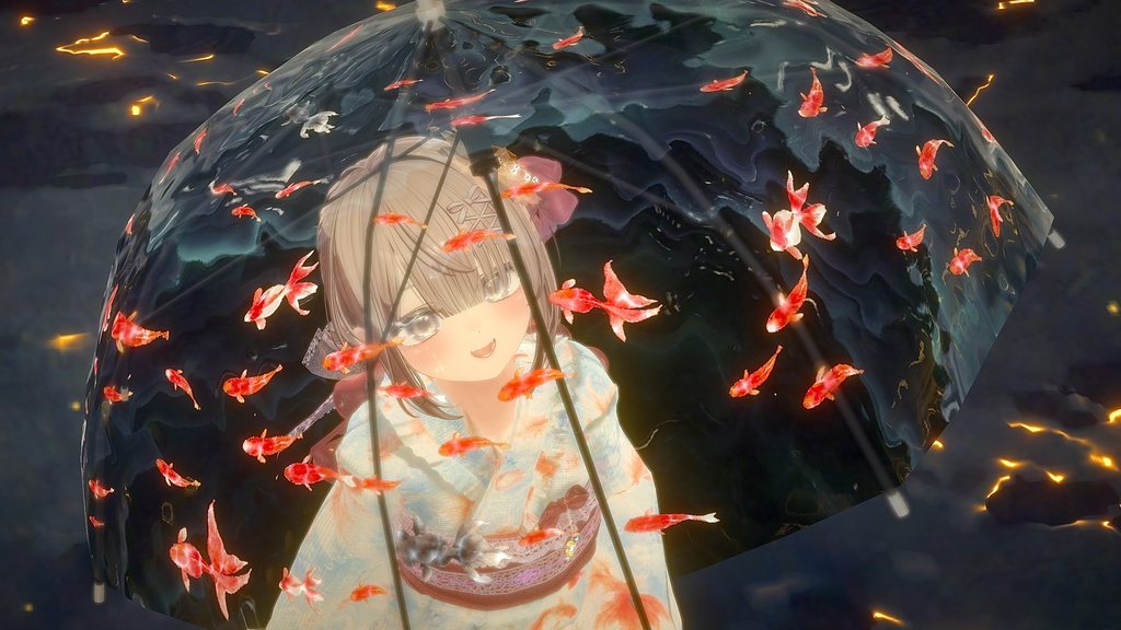 【✨v2.0にアップデートしました✨】☔ Raindrops Umbrella ☔【PCVRアバターギミック】