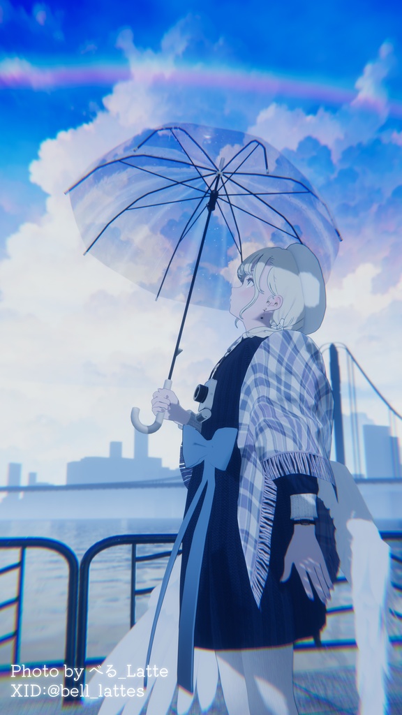 【カスタムシェーダーで雨粒が流れる】☔ Raindrops Umbrella ☔【PCVRアバターギミック】