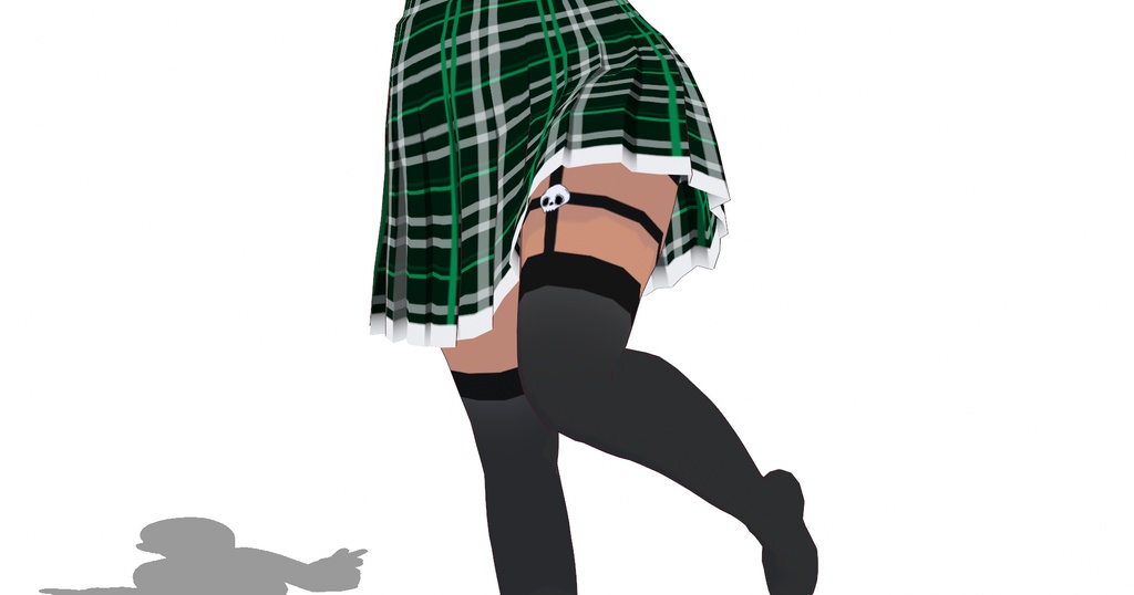 Green Punk Clothing Set Textures for VRoid Avatars