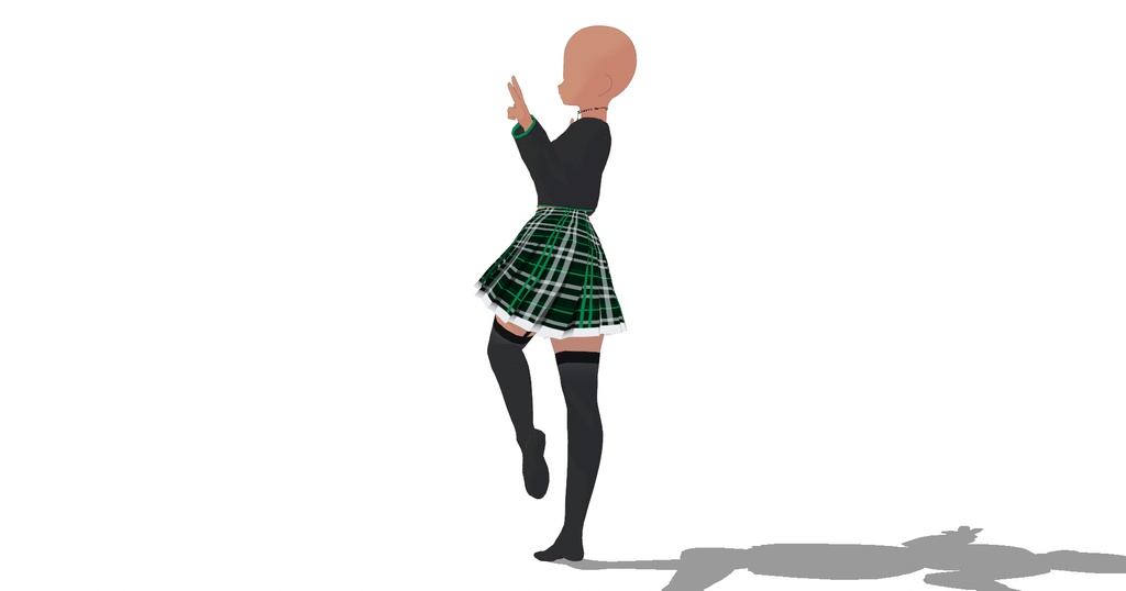 Green Punk Clothing Set Textures for VRoid Avatars