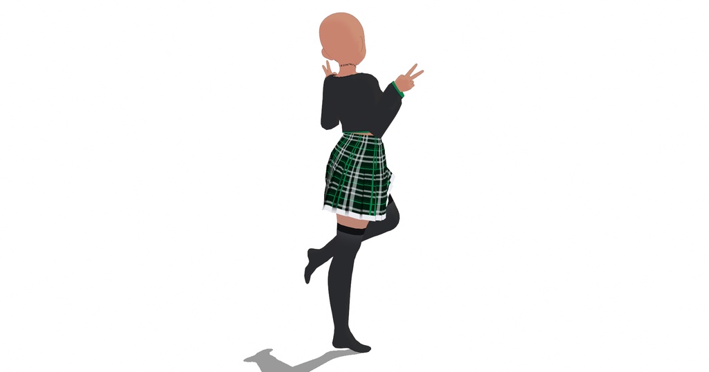 Green Punk Clothing Set Textures for VRoid Avatars