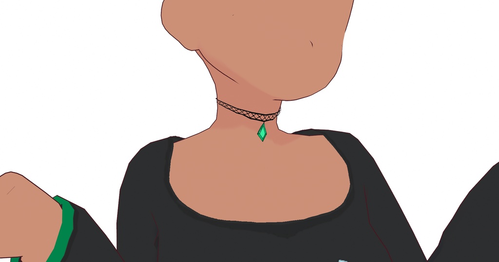 Green Punk Clothing Set Textures for VRoid Avatars