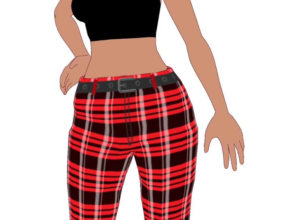 FREE Red Plaid Pants Texture for VRoid Avatars