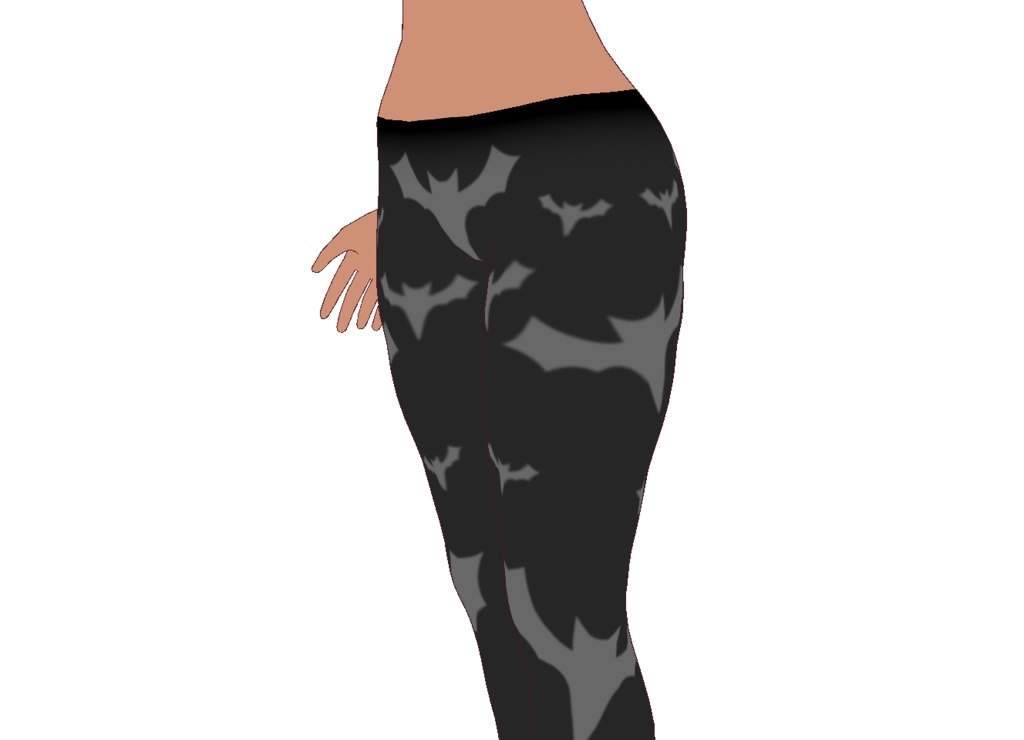 FREE White Bat Tights Texture for VRoid Avatars