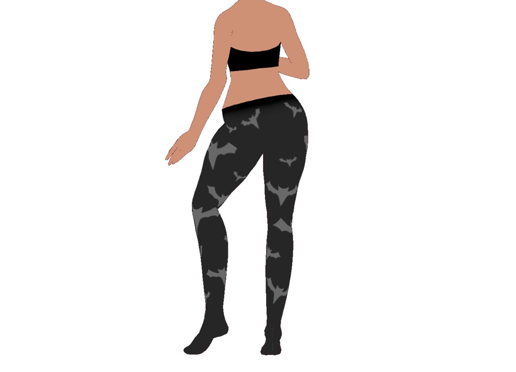FREE White Bat Tights Texture for VRoid Avatars
