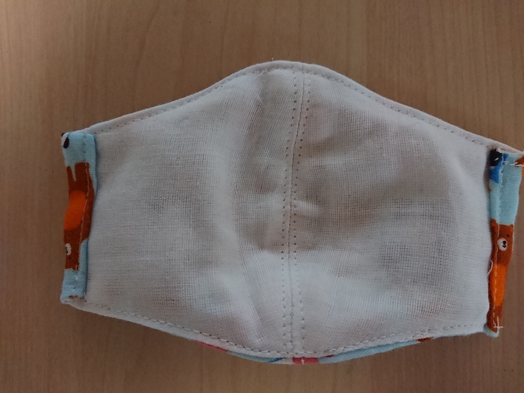 子供用動物柄立体マスク(水色)