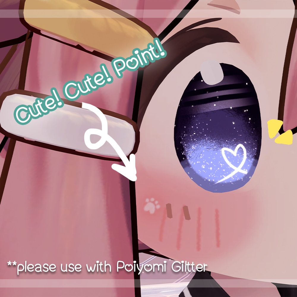 ☆【まめひなた】PAW PAW Heart Eyes & Make-up Texture