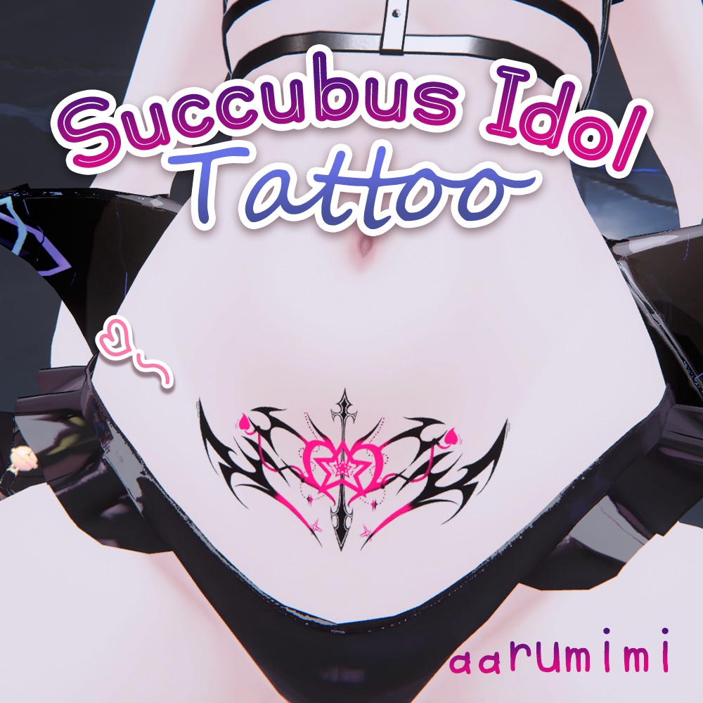 ☆【入れ墨 PNG Only】Succubus Idol Tattoo 