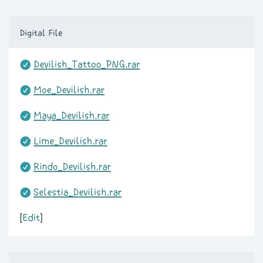 ☆【入れ墨 PNG & Preset】Devilish Tattoo | 2Types 5 Colors |