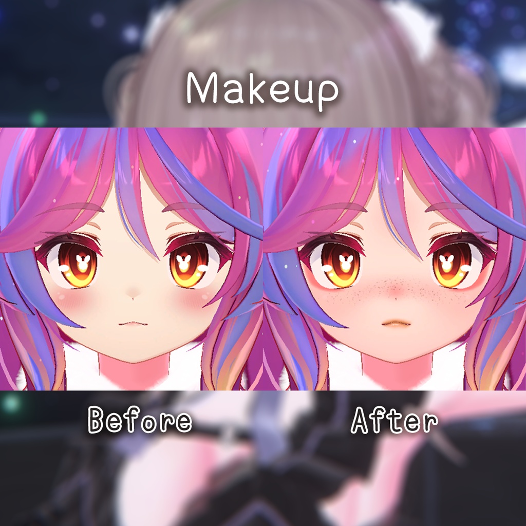 ☆【いなば かや Inaba Kaya】Freckled Girl Makeup & Body Texture