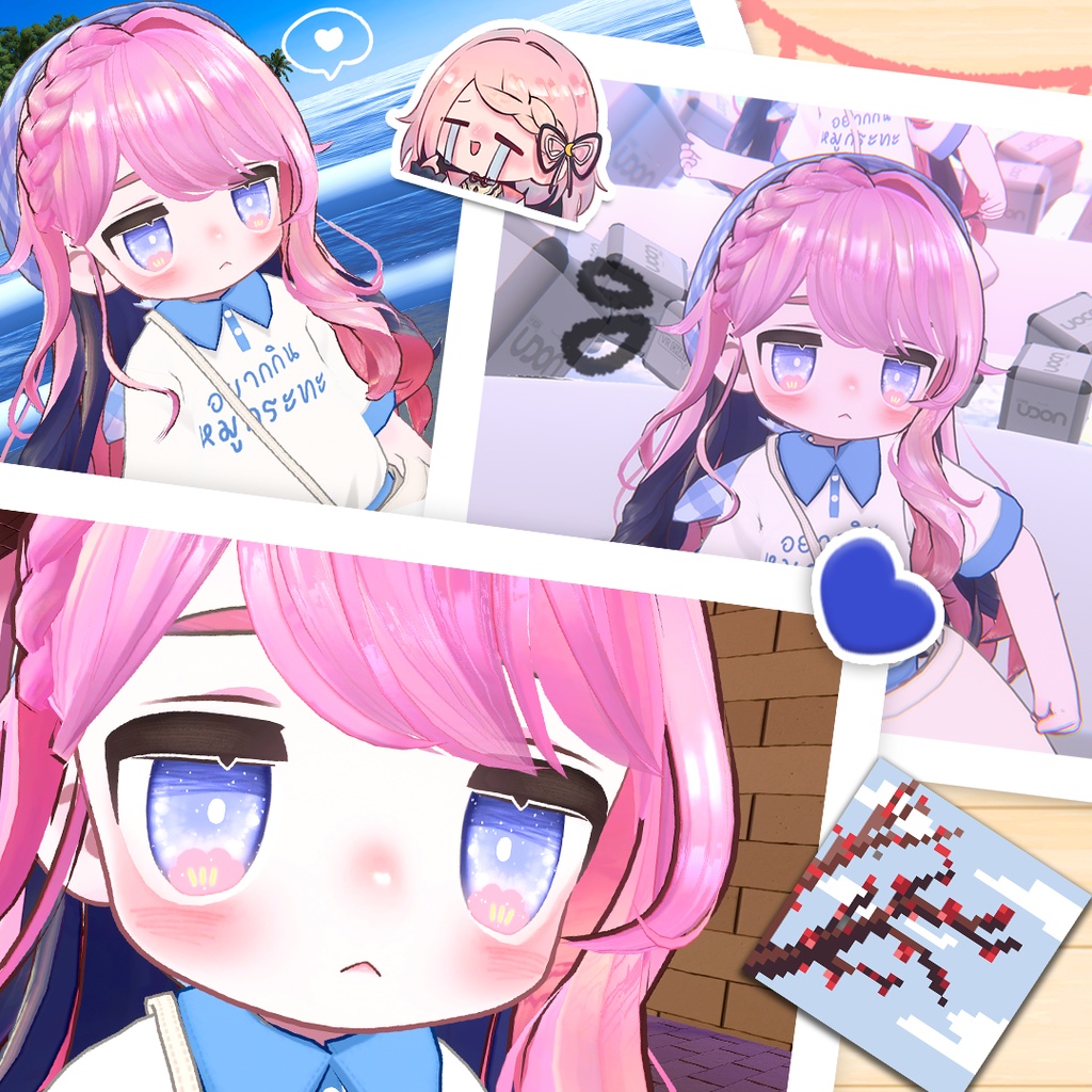 ☆【キプフェル Kipfel】Coral Eyes & Makeup & Body Texture #aarumimi