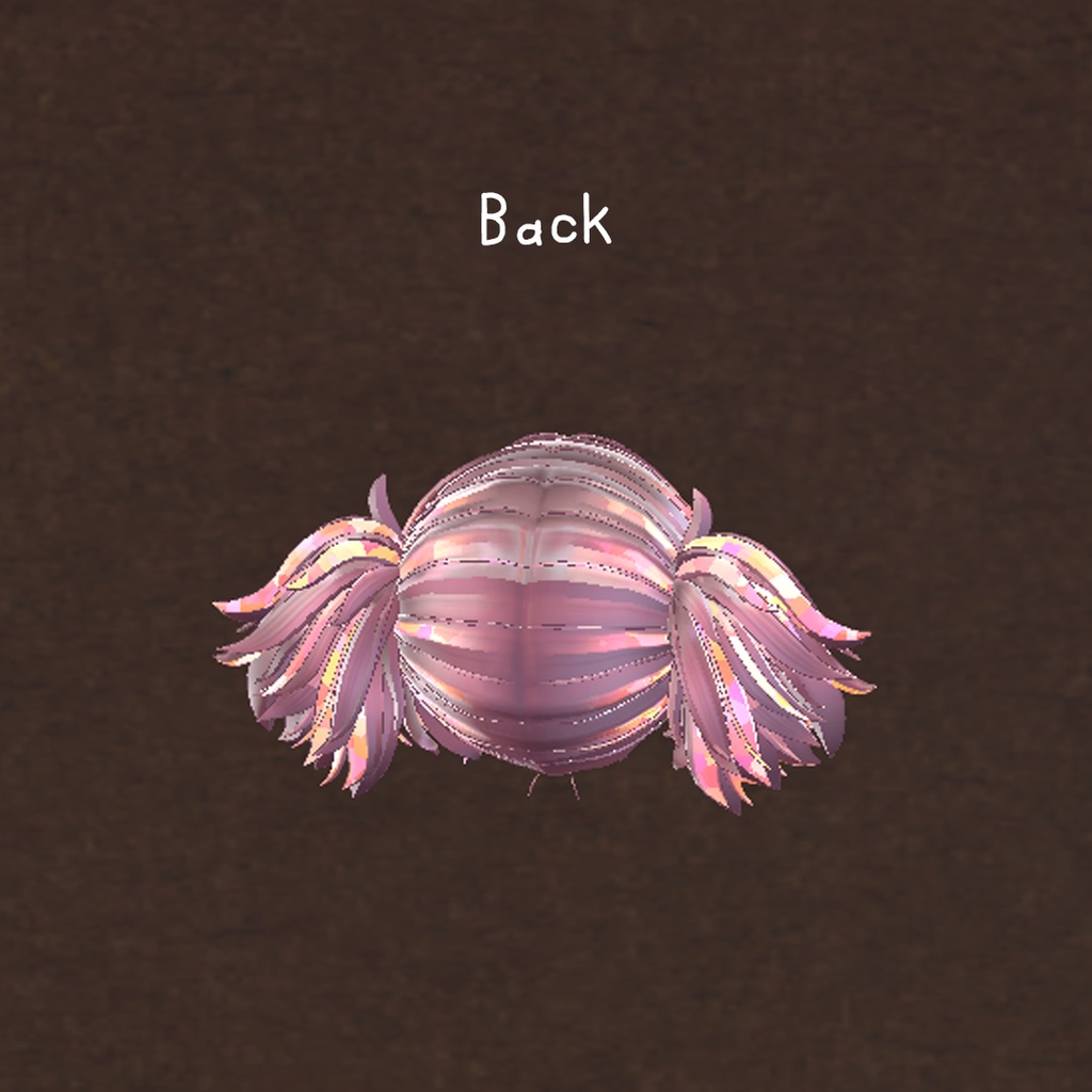 ☆【ぼさぼさツインテール Messy twintail hair】Hair Line Highlights Texture