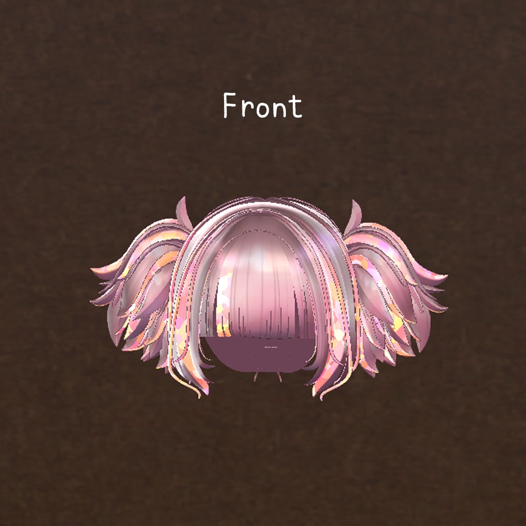 ☆【ぼさぼさツインテール Messy twintail hair】Hair Line Highlights Texture