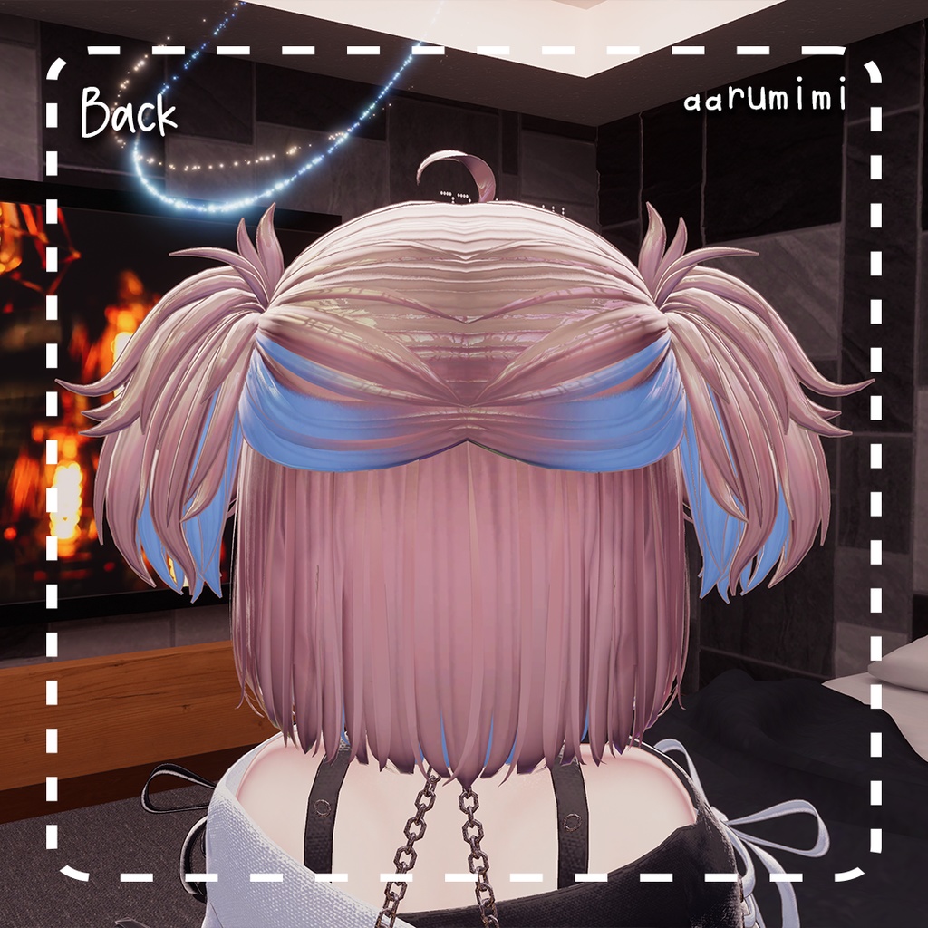 ☆【ぼさぼさハーフツイン Bosabosa Halftwin】Inner Hair Mask Texture #aarumimi
