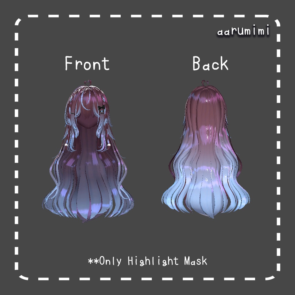 ☆【𝑴𝒊𝒔𝒕 𝑯𝒂𝒊𝒓】Gradient Mask Texture #aarumimi