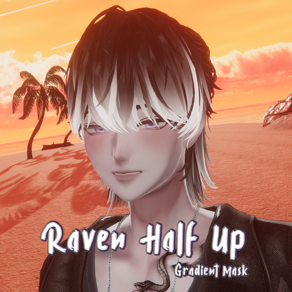 ☆【Raven Half Up】Gradient Mask Texture #aarumimi