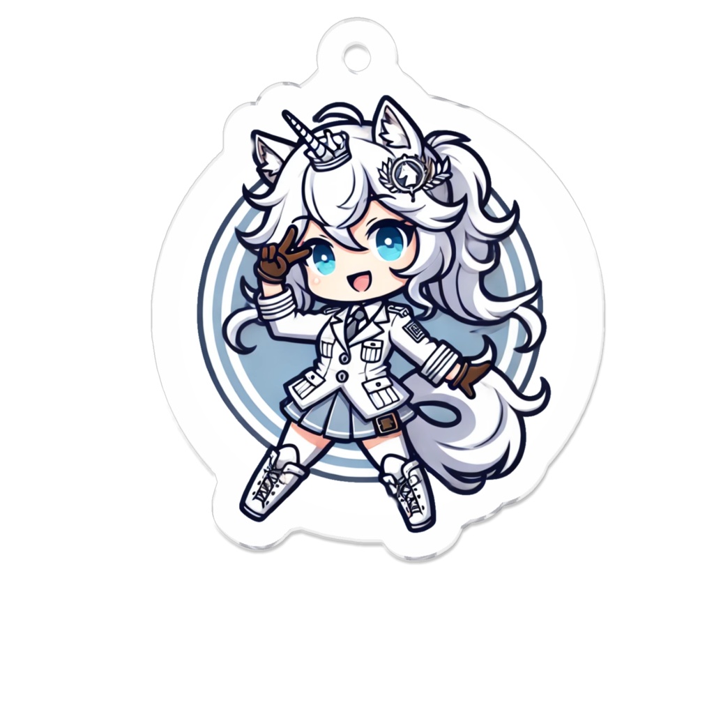 WHITE HORSEモチーフ アクリルキーホルダー